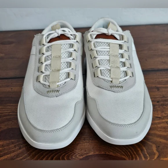 Men's Wolf & Shephard Leather/Mesh Sneakers/Shoes White - Luxury Size 8.5 NWOB - Picture 2 of 10
